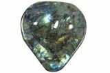 Flashy Labradorite Heart-Shaped Dish - Madagascar #120174-1